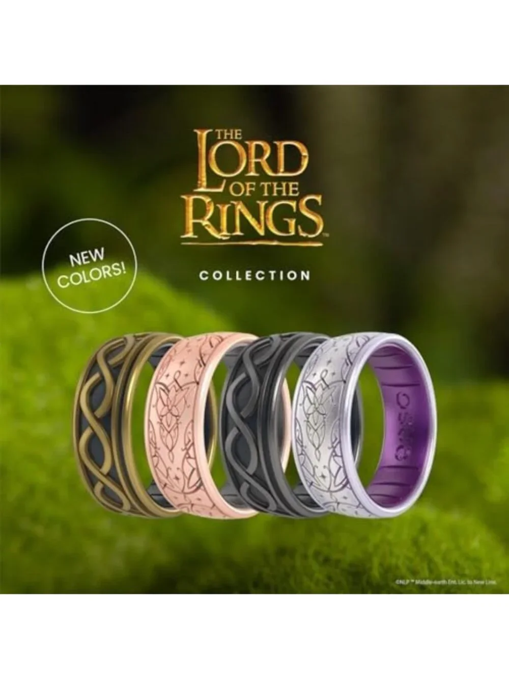 Comfortable DualTone Silicone Rings - Flexible Design, Fantasy-Inspired Jewelry